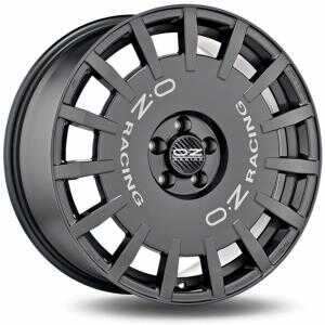 OZ Rally Racing Dark Graphite Silver Lettering 8x17 5/108 ET45 N75