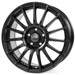 OZ Superturismo LM Matt Black Silver Lettering 8x18 5/112 ET48 N75