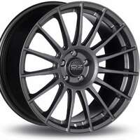 OZ Superturismo LM Matt Gun Metal Silver Lettering 7.5x17 5/114.3 ET45 N75